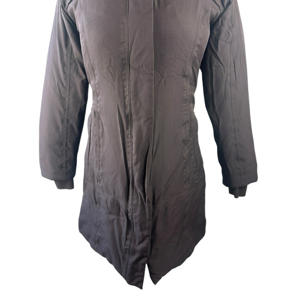 The North Face Parka Coat HyVent Goose Down Hooded Brown Winter Women’s Small - Picture 5 of 16
